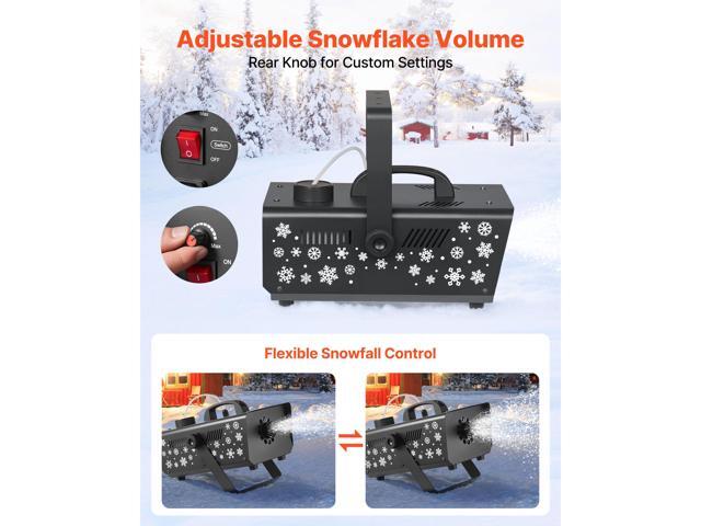 Snow Machine, 650W Handheld/Hanging Fake Snow Maker, Snowmaking Machine with Portable Handle, Outdoor & Indoor Artificial Snowflake Maker for DJ...