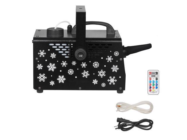 900W Snow Machine with 9 LED RGB Lights, 12 LED Lighting Colors, and Wireless Remote, Handheld/Hanging Outdoor Snowflake Machine Fake Snow Machines...