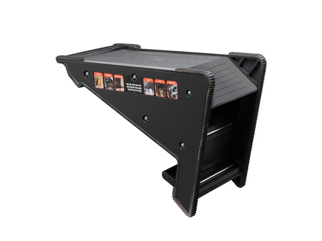 Ladder Levler, 380lbs Load PP Ladder Leveling Tool, Pitch Hopper, Stair Ladder Stabilizer with Storage, Easy to Use Stable Platform for All...