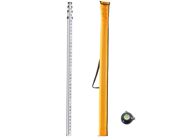 Aluminum Grade Rod, 14-Feet/10ths 6 Sections Telescopic Measuring Rod,Double-Sided Scale 1/10 ft Leveling Rod Stick,Aluminum Alloy Survey Rod w/...