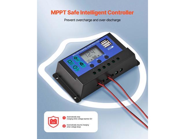 50W 12V Solar Battery Charger Maintainer, Mono Solar Panel Trickle Battery Charger with Upgraded MPPT Controller, IP65 Waterproof for Car Boat RV...