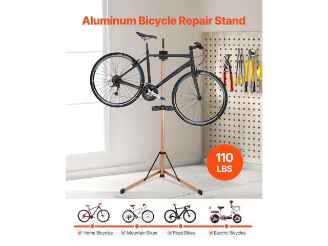 Bike Repair Stand, Max. 110 lb Heavy-duty Bicycle Work Stand with 40.3-59.4 in Adjustable Height & Large Tool Tray, Foldable Ebike Maintenance...