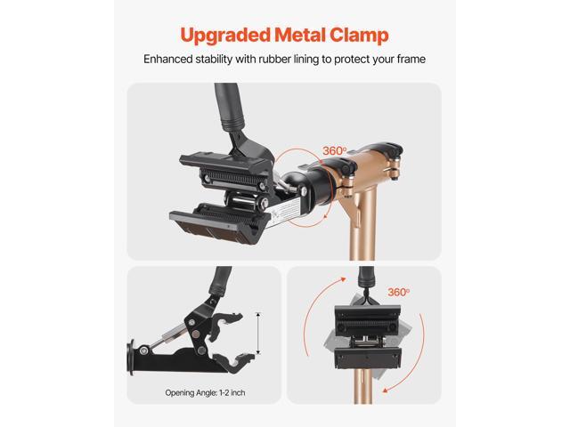 Bike Repair Stand, Max. 110 lb Heavy-duty Bicycle Work Stand with 40.3-59.4 in Adjustable Height & Large Tool Tray, Foldable Ebike Maintenance...