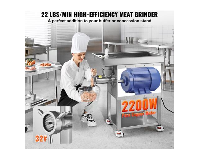 VEVOR Commercial Electric Meat Grinder 22Lb/Min 2200W Industrial Cabinet Grinder