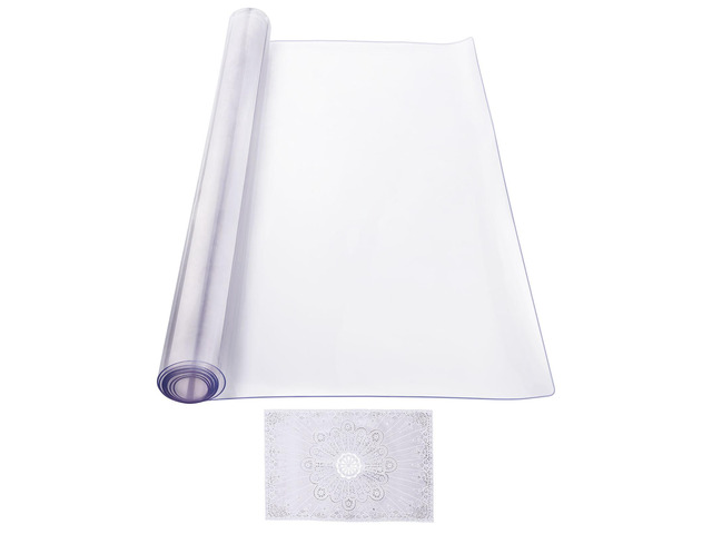 Plastic Table Cover, 42 x 72 Inch 2.0 mm Thick Clear Table Protector, Rectangle PVC Desk Mat, Waterproof & Easy Cleaning Desk Pad Tablecloth, for...