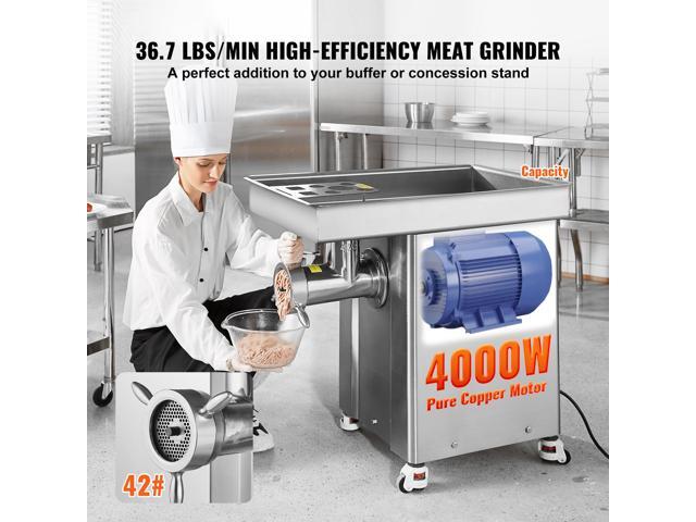 Meat Grinder, 36.7 Lbs/Min Capacity Electric Meat Grinders w/ Blade, Grinding Plate, Sausage Maker, Stainless Steel Commercial Meat Mincer for...