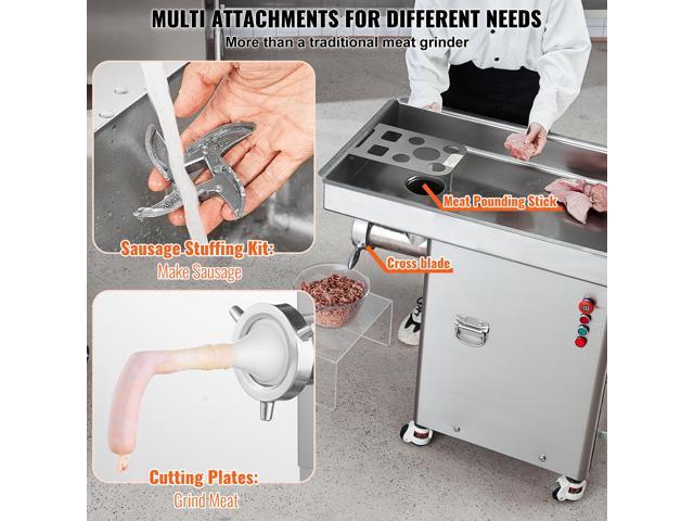 Meat Grinder, 36.7 Lbs/Min Capacity Electric Meat Grinders w/ Blade, Grinding Plate, Sausage Maker, Stainless Steel Commercial Meat Mincer for...