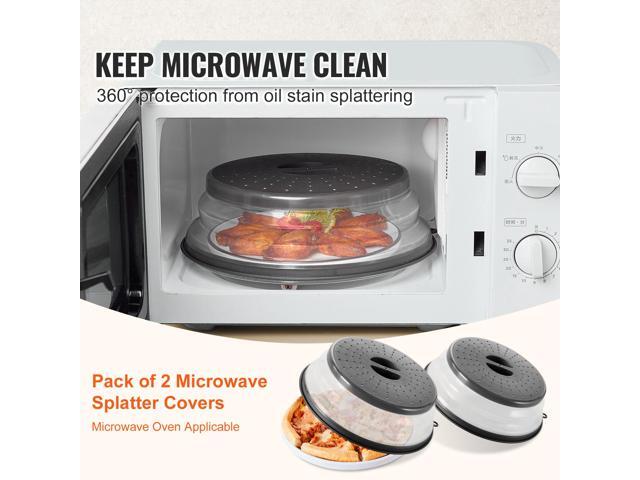 VEVOR 2PCS Microwave Splatter Covers 10.4' Collapsible Microwave Food Lid 300°F