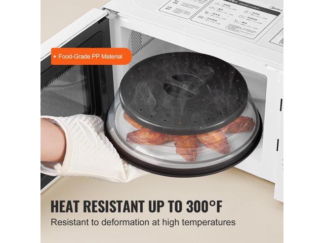 VEVOR 2PCS Microwave Splatter Covers 10.4' Collapsible Microwave Food Lid 300°F