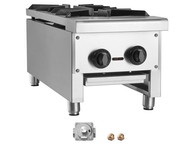VEVOR Commercial Gas Range Stove 2 Burners Countertop Cooking Hot Plate Kitchen