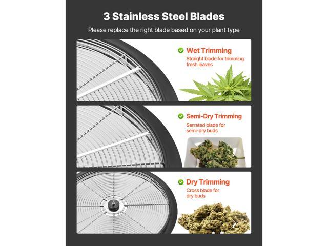 Bud Leaf Bowl Trimmer, 19 in Manual Bud Trimmer, with Sharp Stainless Steel Blades, Visual Cutting, Wet & Dry Hydroponic Cutting Machine, Twisted...