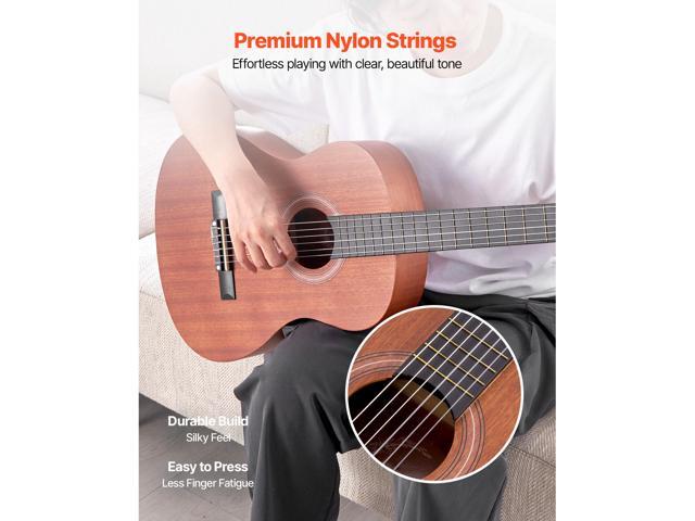 Classical Guitar, 36 Inch, Wood Classical Guitar Starter Kit for Beginners, with Nylon Strings, Gig Bag, Strap, Tuner, Extra Strings, Picks, Capo,...