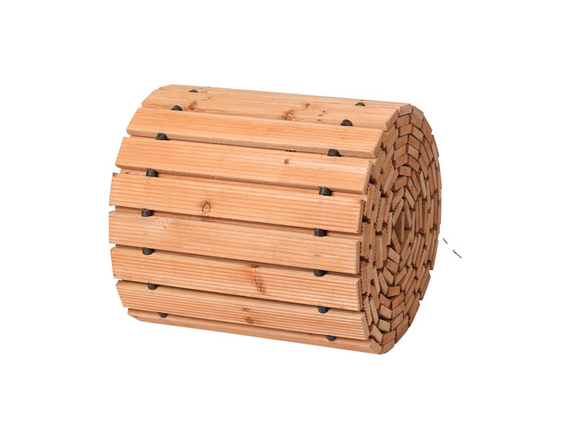 Wooden Garden Pathway, 24 ft L x 17 in W, Non-Slip Straight Garden Walkway, Roll Out Cedar Outdoor Walkway Path with Wire Rope Connection,...