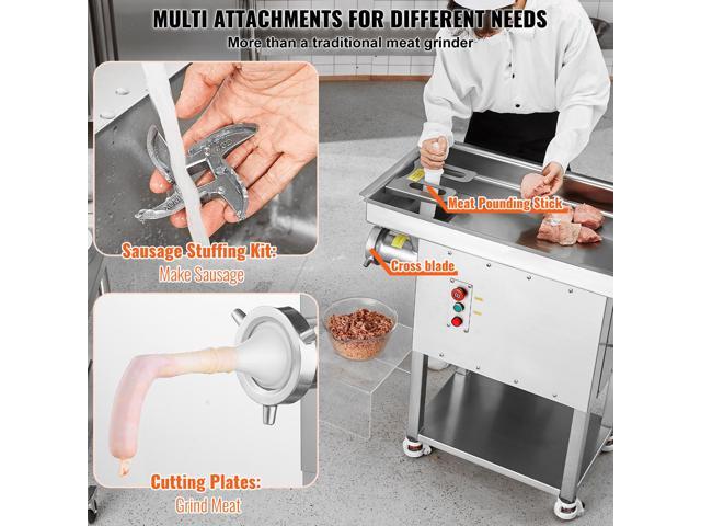VEVOR Commercial Electric Meat Grinder 22Lb/Min 2200W Industrial Cabinet Grinder