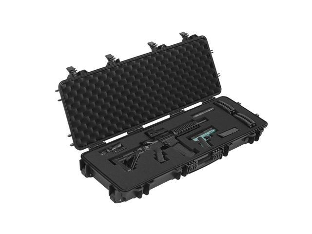 VEVOR Hard Rifle Case, Lockable Rifle Case with Pre-cut Foams, 40 in Gun Storage with Wheels, IP67 Waterproof & Dustproof Movable Large Pistol...
