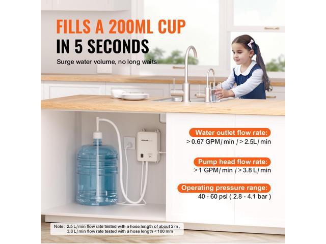 Water Pump System for 5 Gallon Bottles, Automatic Electric Dispenser, Single Inlet, Suitable for Coffee/Tea Appliances, Fridges, Ice Machines