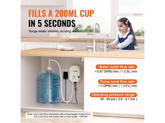 Bottled Water Dispenser Pump System, 5 Gallon Dispensing System, Automatic Electric Water Dispenser, Single Inlet Water Jug Pump, Compatible Use...