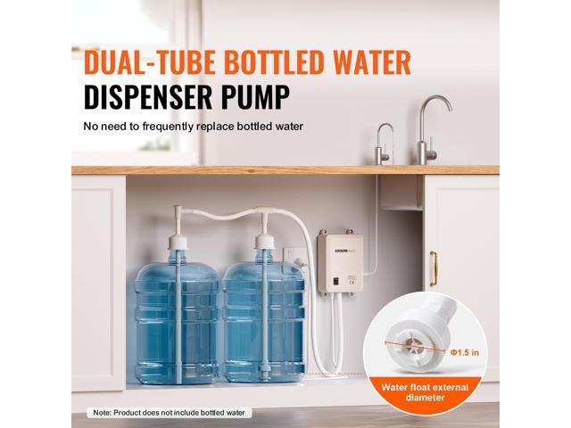Bottled Water Dispenser Pump System, 2x5 Gallon Dispensing System, Automatic Electric Water Dispenser, Double-Pipe Water Jug Pump, Compatible Use...