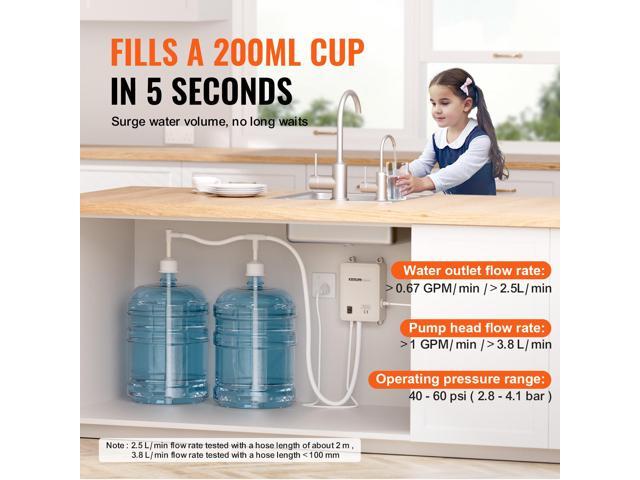 Bottled Water Dispenser Pump System, 2x5 Gallon Dispensing System, Automatic Electric Water Dispenser, Double-Pipe Water Jug Pump, Compatible Use...