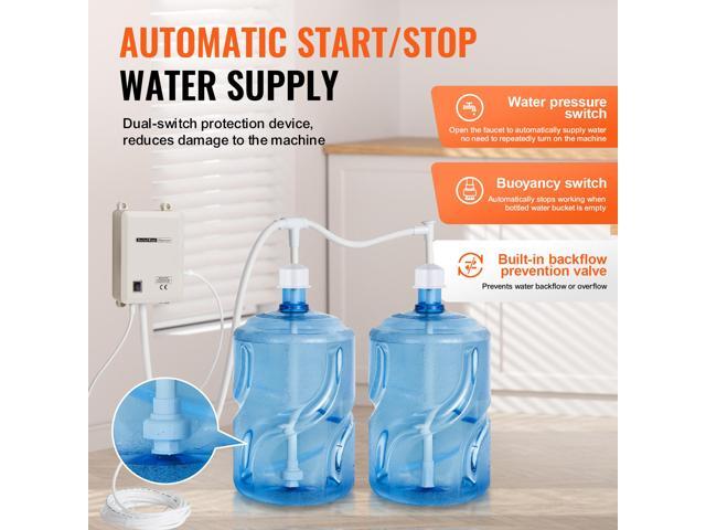 Bottled Water Dispenser Pump System, 2x5 Gallon Dispensing System, Automatic Electric Water Dispenser, Double-Pipe Water Jug Pump, Compatible Use...