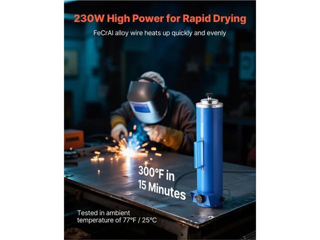Portable Welding Rod Oven, 10LBS Capacity Electrodes Drying Oven 230W 120V, 86 to 302 Adjustable Welding Rods Dryer for 18-inch Stick Electrodes -...