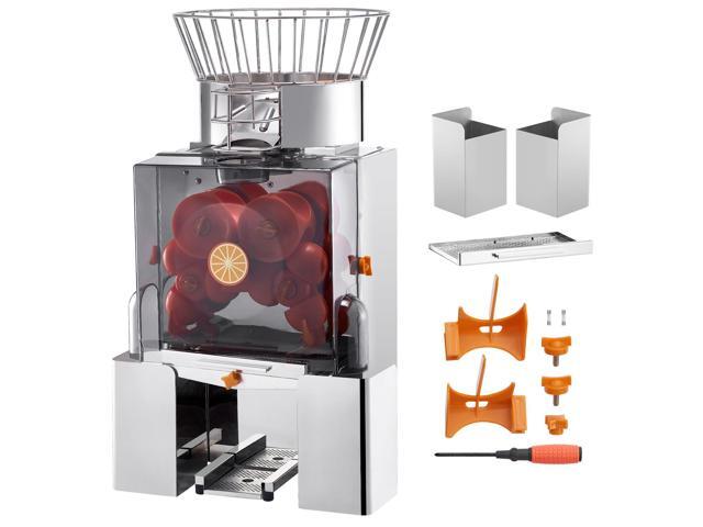 Commercial Orange Juicer Machine, 120W Automatic Feeding Juice Extractor, Stainless Steel Juice Extractor for 25 Oranges Per Minute, with Pull-Out...