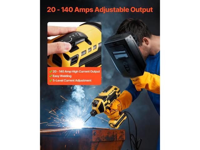 Portable Handheld Welding Machine, 20-140A Portable ARC Welder with 5-Level Current Adjustment & IGBT Inverter, 110V Handheld Stick Welder with Hot...