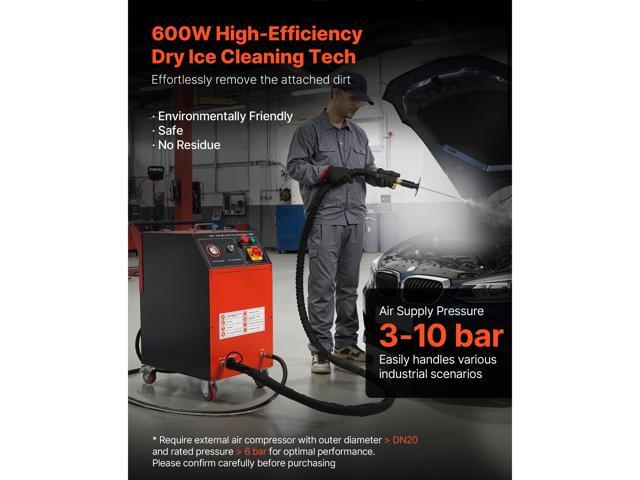 Dry Ice Blasting Machine, 16.5LBS (7.5KG) Capacity Dry Ice Cleaning Machine with 4 Nozzles, Adjustable Pressure & Dry Ice Amount, Movable Blaster...