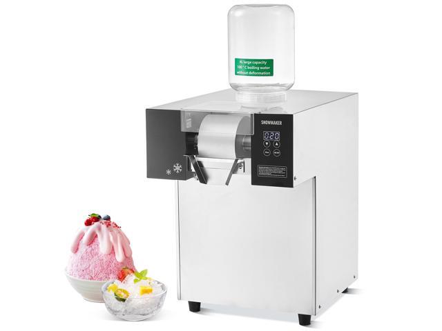 Commercial Snowflake Ice Machine, 385LBS/24H Snowflake Ice Maker, Stainless Steel Ice Shaver Machine, Electric Snow Cone Maker, Liquid Cooling...