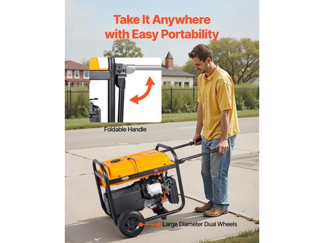 Portable Generator, Gasoline 13500W Peak Watt, LPG 12000W Peak Watt & Natural Gas 11000W Peak Watt Tri-Fuel Generator, Home Backup Generators with...