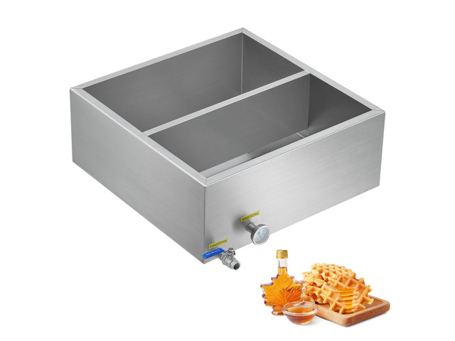 Maple Syrup Evaporator Pan, 23.6 Gallon, 343 Cups of 8.8oz Maple Syrup, Flat Evaporator Pan with Thermometer, 1 Valve and 3 Heating Methods, 304...