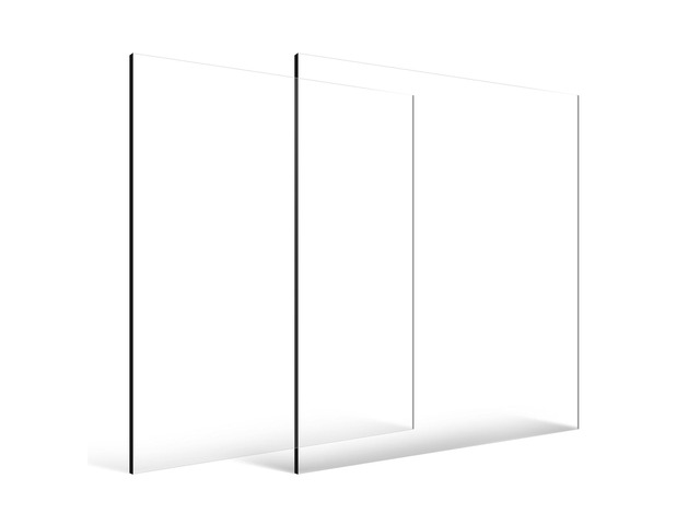 Plexiglass Acrylic Sheet, 2-Pack Plastic Sheets, 24 x 36 Inch 1/4 Inch Thick Clear Plastic Cast Transparent Glass for Crafting Projects,...