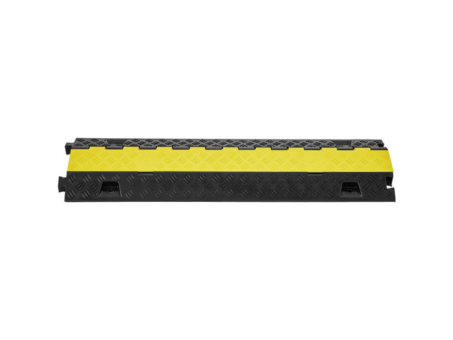 5 PCs Cable Protector Ramp, 2 Channel, 22000 lbs/axle Capacity Heavy Duty TPU Wire Cover Ramp Hose Protector Ramp Driveway, Traffic Speed Bump with...