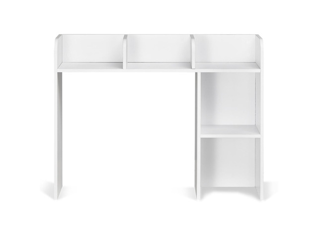 Desktop Bookshelf, 2-Tier Desktop Storage Organizer, 37.2' x 9.5' x 28.9' Office Storage Rack Wood Display Shelf, Desktop Bookshelf Hutch with...