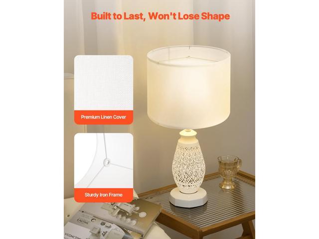 Drum Lamp Shade, 13 in Top x 13 in Bottom x 10 in High, Medium Drum Linen Lampshade, Replacement Lamp Shade for Table Lamps Floor Lamps Pendant...