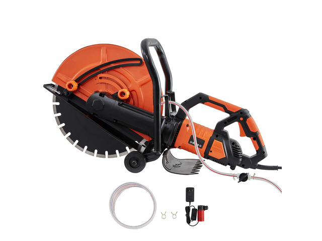 VEVOR Electric Concrete Saw, 16 in, 3200 W 15 A Motor Circular Saw Cutter with Max. 6 in Adjustable Cutting Depth, Wet Disk Saw Cutter Includes...