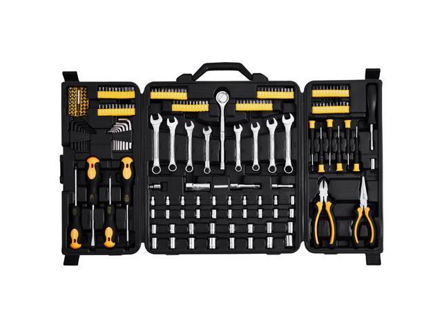 VEVOR 221-Piece Mechanics Tool Set 1/4' and 3/8' Drive Sockets SAE and Metric