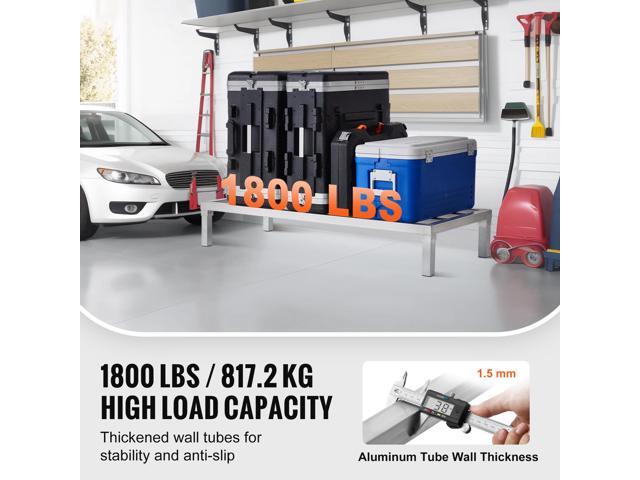 Newly UpgradedVEVOR Aluminum Dunnage Rack Stationary Dunnage Rack 48 x 20 x 8 Storage Rack
