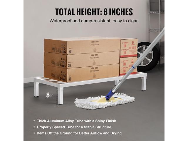 Newly UpgradedVEVOR Aluminum Dunnage Rack Stationary Dunnage Rack 48 x 20 x 8 Storage Rack