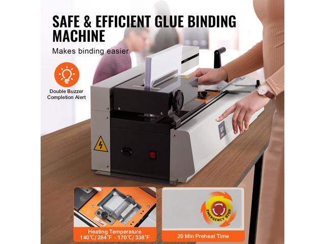 Thermal Binding Machine, 400 Sheets Capacity Hot Glue Binding Machine, Thermal Book Binder 40mm Binding Thickness A3(Short Edge)/A4/A5 Document