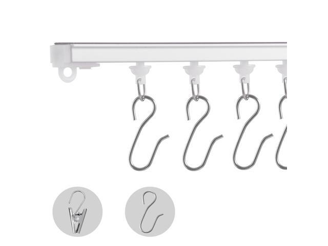 VEVOR Ceiling Curtain Track Set 9.9 FT/3 Meter Self Adhesive Room Divider White
