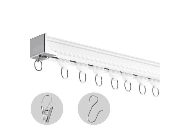 VEVOR Ceiling Curtain Track Set, 17.7 FT/5.4 Meter, Sliding Ceiling Track System for Curtains, Room Divider Curtain Track Ceiling/Wall Mounted for...