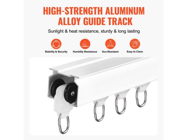 VEVOR Ceiling Curtain Track Set, 17.7 FT/5.4 Meter, Sliding Ceiling Track System for Curtains, Room Divider Curtain Track Ceiling/Wall Mounted for...