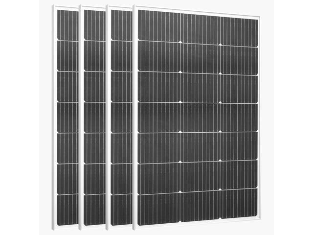 Vevor 4PCS 100W Monocrystalline Solar Panels, 23% High-Efficiency Mono PV Module with Stable MC4 Output & Aluminum Frame, IP65 Waterproof Solar...