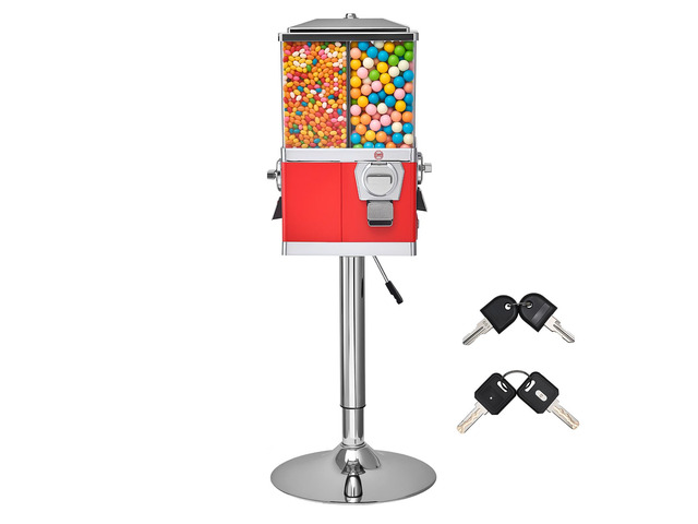 VEVOR Candy Vending Machine, Four Compartment Candy Vending Machine with Stand, Gumball & Candies Vendings Machines with Adjustable Height, Vintage...