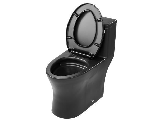 VEVOR One-Piece Toilet, Elongated Toilet Vortex Dual-Flush 1.0/1.28 GPF, Toilets for Bathroom with Comfortable Chair Seat, Standard Height,...