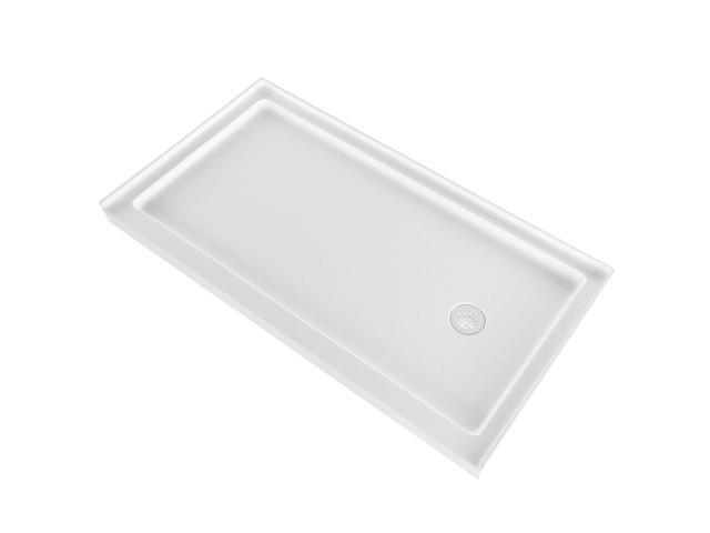 VEVOR Shower Pan 60 L x 32 W Single Threshold Shower Base Right Drain Location