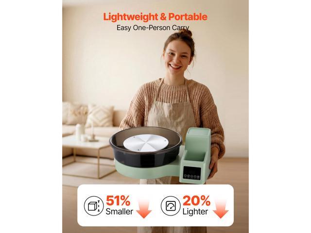 VEVOR Pottery Wheel for Adults, 14' and 11' Turntables, 450W Electric Table Top Pottery Wheel with Foot Pedal, 30-300 RPM Adjustable Speed,...