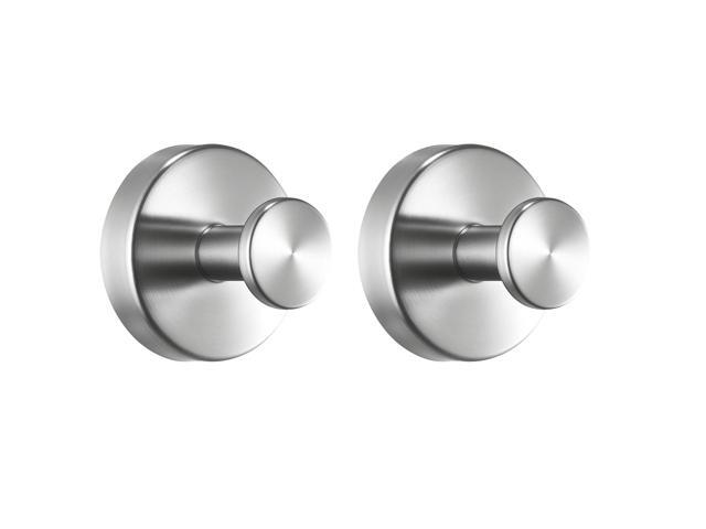 Suction Cup Hooks for Shower No Drill Stainless Steel 2-Pack Towel Hooks