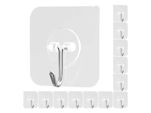 VEVOR Adhesive Hooks Self-Adhesive Towel Coat Hooks 12 Pack Sticky Wall Hanger